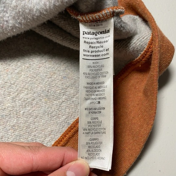 Patagonia Uprisal Hoodie XL Mens Full Zip Fertile Brown Skyline Stencil 39676 - Picture 6 of 7